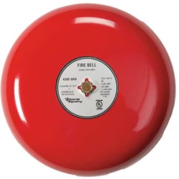 Edwards Signaling 439DEX-10AW-R Bell, 10" Gong, 20-24VDC, Red