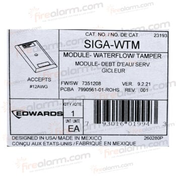 Edwards EST SIGA-WTM Waterflow/Tamper Module - Image 4