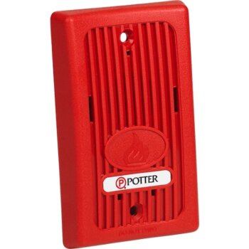 Potter MHT-1224R Low Current Mini-Horn, 12/24VDC, Wall, Red