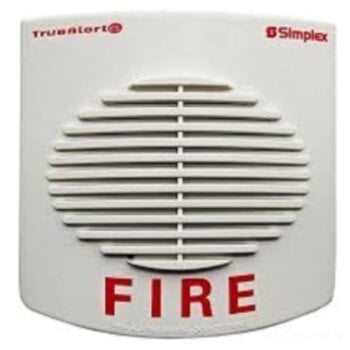 Simplex 49AO-WWF Addressable Electronic Horn, White, "FIRE"