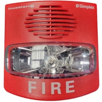 Simplex 49AV-WRF Wall Mount Audible/Visible Appliance, Red