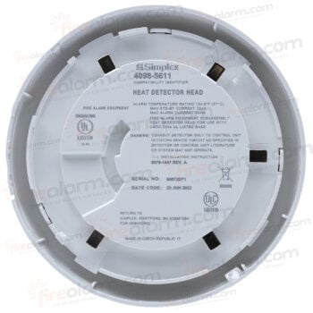 Simplex 4098-5611 Heat Detector, 135°F, Fixed - Image 3