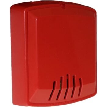 Potter PE-HNR Horn, Red, Wall-Mount, Indoor, 12/24 VDC