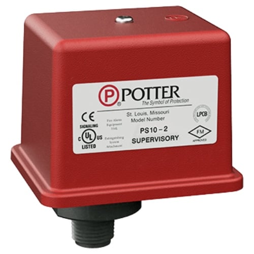 Potter PS10-2A Pressure Type Waterflow Switch, SPDT Contacts