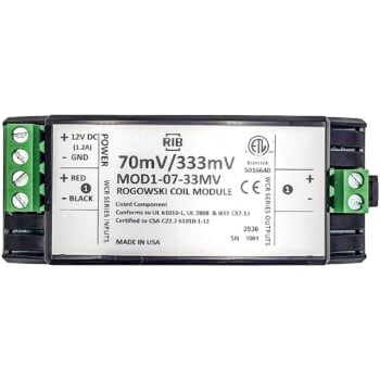 Functional Devices MOD1-07-33MV Rogowski DIN Module, Single Phase, Wattcore