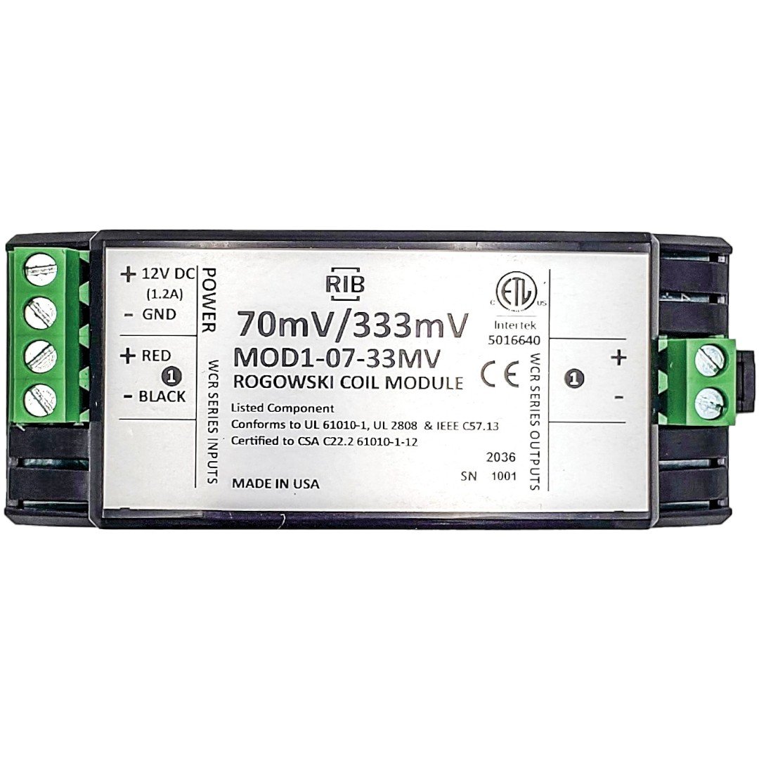 Functional Devices MOD1-07-33MV Rogowski DIN Module, Single Phase, Wattcore