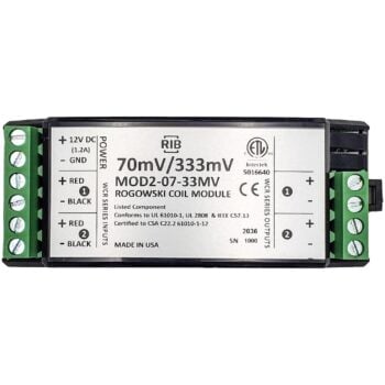 Functional Devices MOD2-07-33MV Rogowski DIN Module, 2 Phase, Wattcore