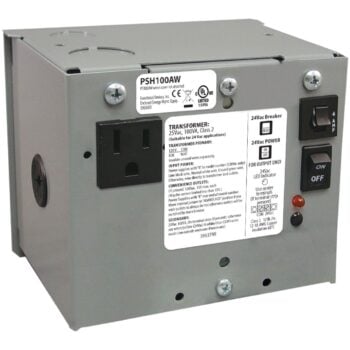 Functional Devices PSH100AW Enclosed Power Supply 100VAAC, Secondary Wires