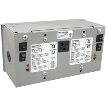 Functional Devices PSH75A75AW Enclosed Power Supply Dual 75VA, Sec Wires, 120-480VAC