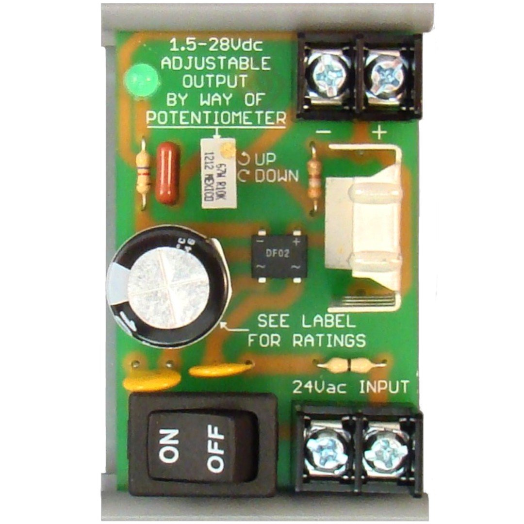 Functional Devices PSMN24DAS Panel Power Supply 2.75in, 24VAC In, 1.5-28VDC Out