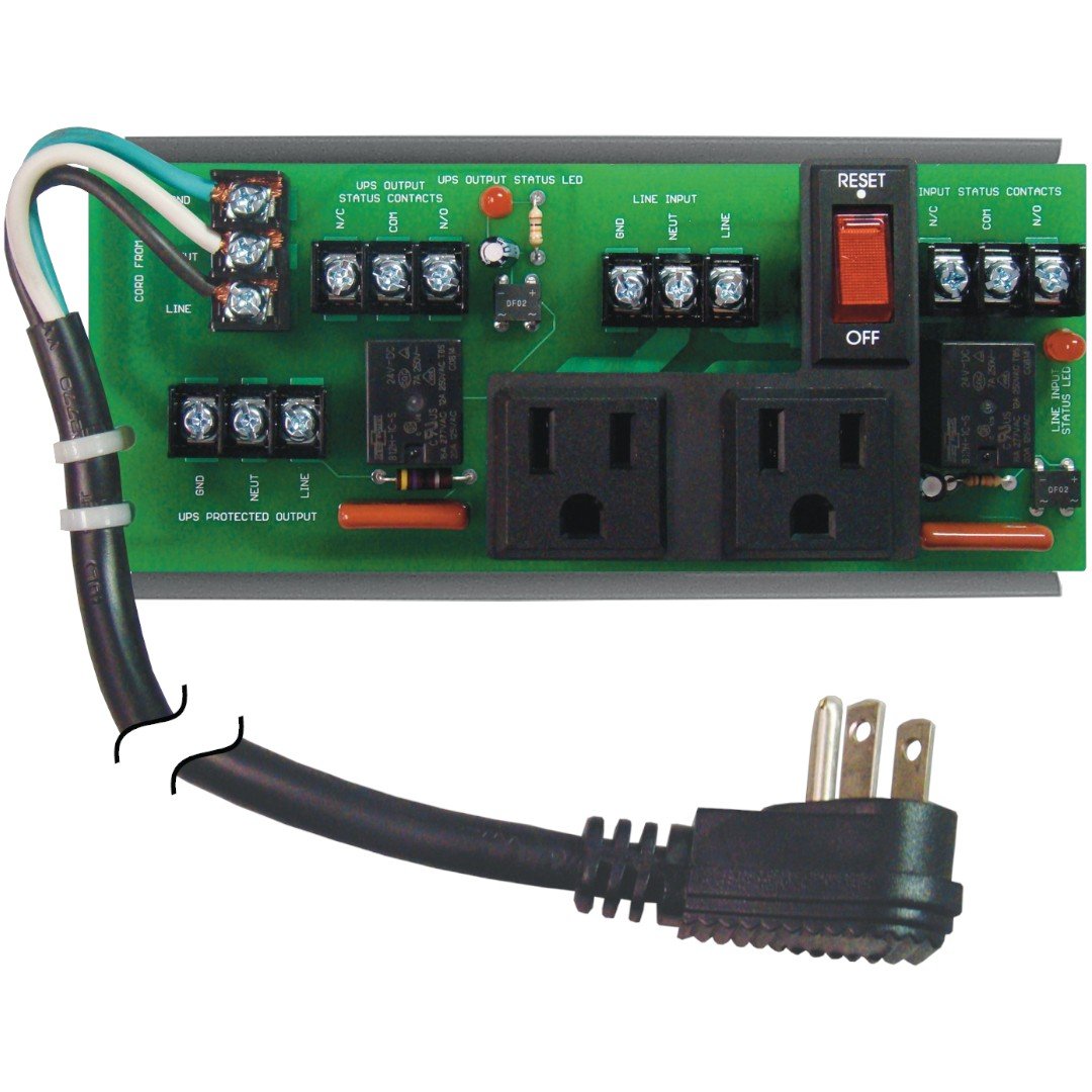 Functional Devices PSMN2C2RB10 Panel Power Supply UPS, 120VAC, 2 Outlets, 10A, Cord
