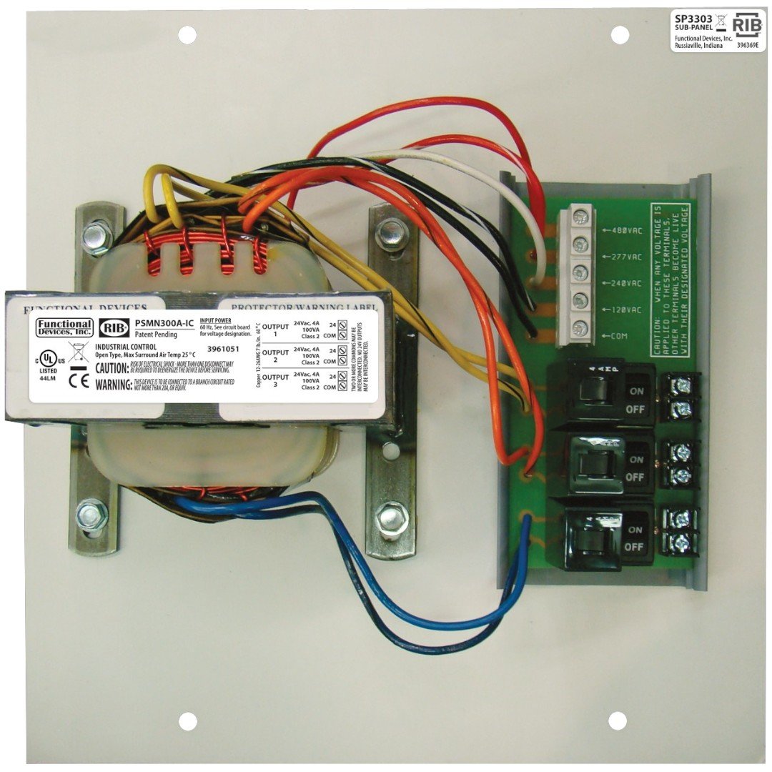 Functional Devices PSMN300A-IC Panel Power Supply 2.75in, 3 x 100VA Out, UL508