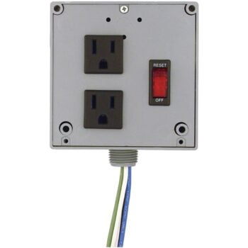 Functional Devices PSPW2RB4 Enclosed Power Center 120VAC, 4A, 2 Outlets