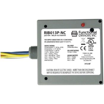 Functional Devices RIB013P-NC Enclosed Relay 20A 3PST-NC 120VAC