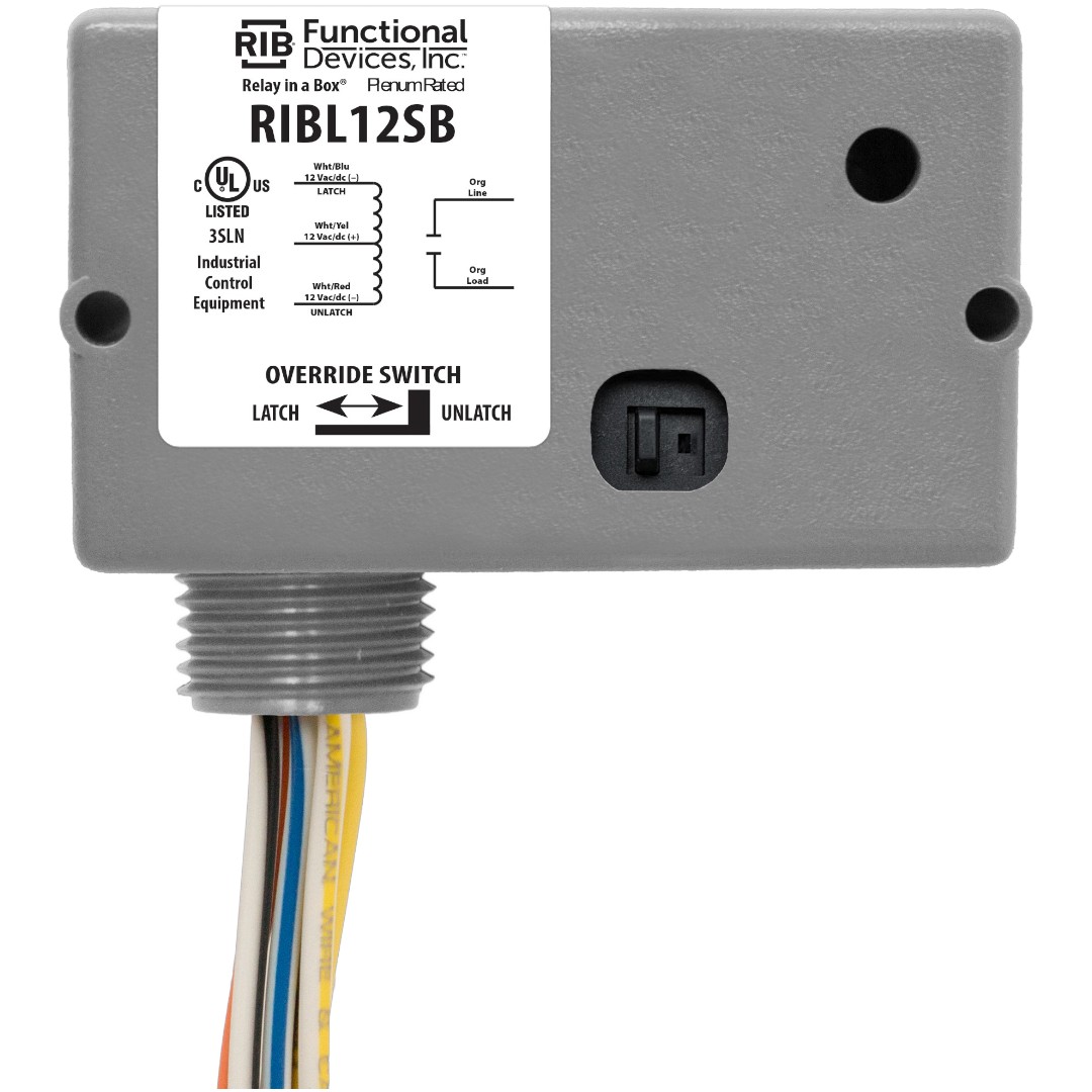 Functional Devices RIBL12SB Enclosed Relay 20A 12VAC/DC, Latching, Switch
