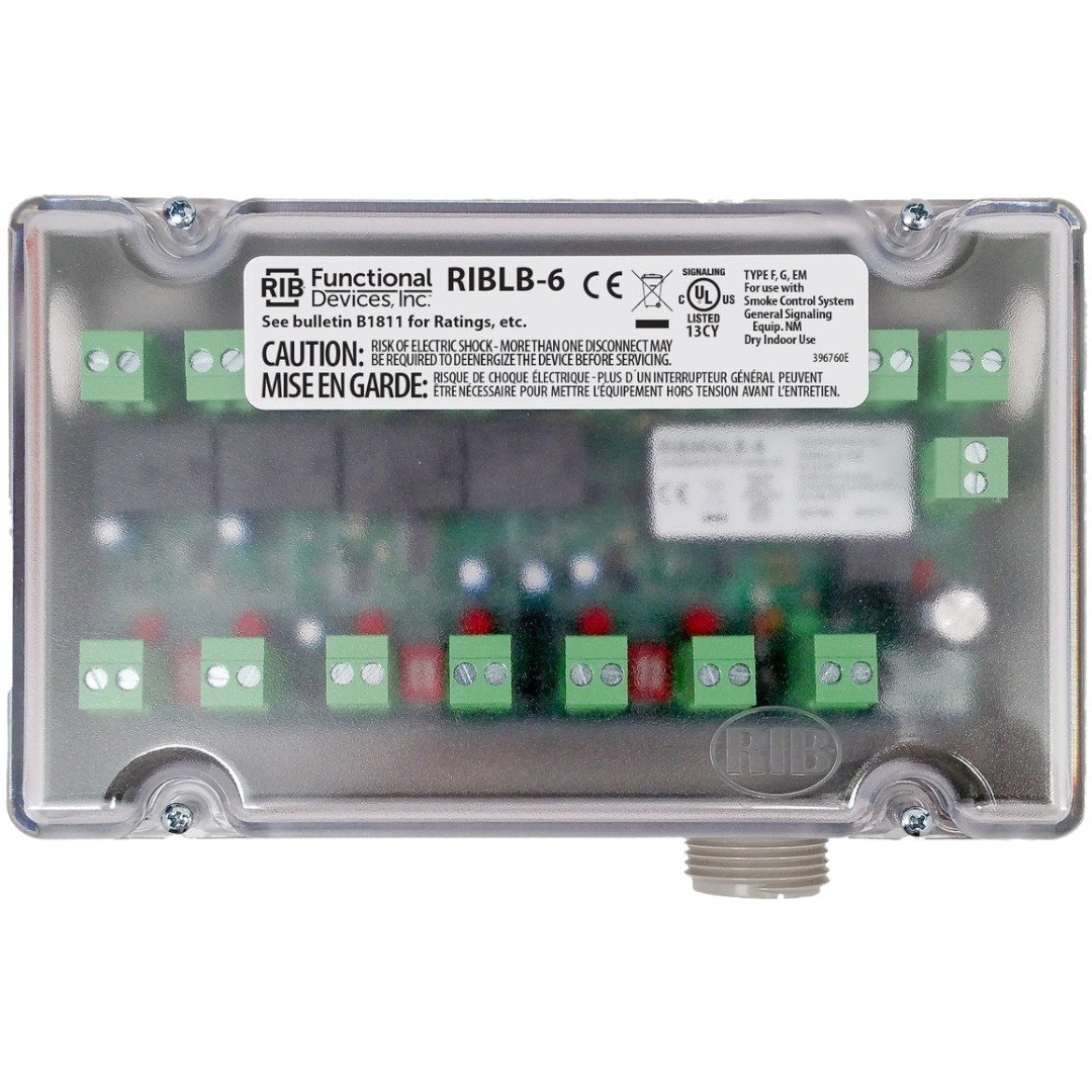 Functional Devices RIBLB-6 AHU Logic Circuit, 6 Alarm, 24VAC/DC, NEMA1