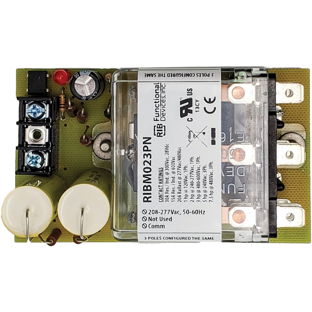 Functional Devices RIBM023PN Panel Relay 4in 30A 3PDT 277VAC