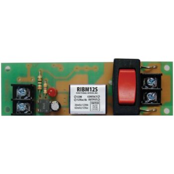 Functional Devices RIBM12S Panel Relay 4in 15A SPST 12VAC/DC, Override