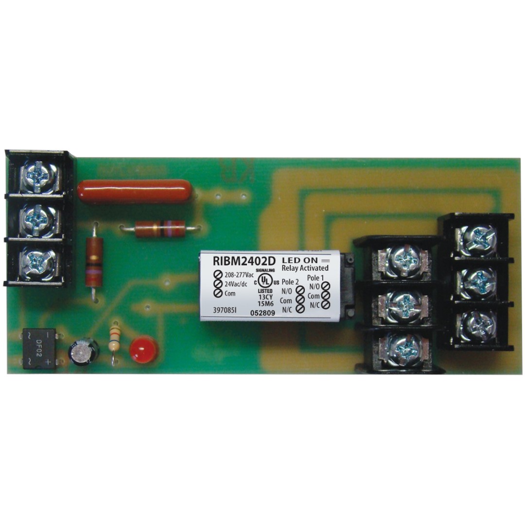 Functional Devices RIBM2402D Panel Relay 4in 10A DPDT 24VAC/DC, 277VAC