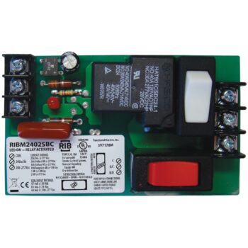 Functional Devices RIBM2402SBC Panel Relay 4in 20A SPDT 24VAC/DC, 277VAC, Override