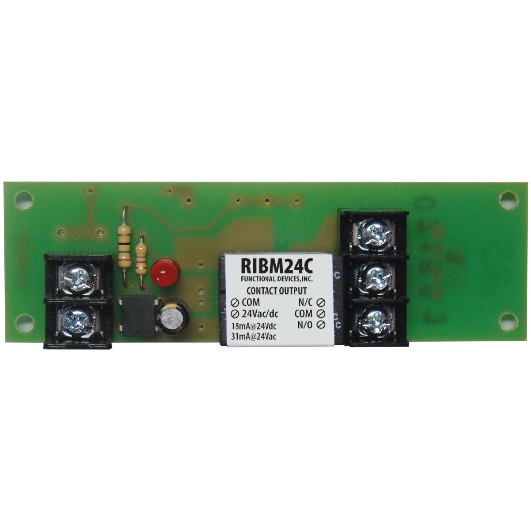 Functional Devices RIBM24C Panel Relay 4in 15A SPDT 24VAC/DC