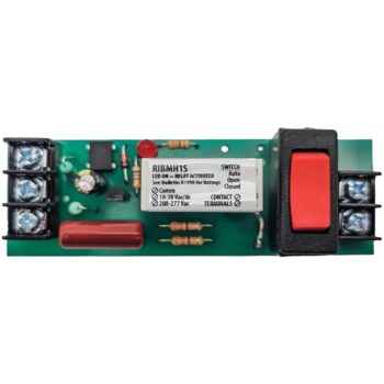 Functional Devices RIBMH1S Panel Relay 4in 15A SPST 10-277VAC, Override