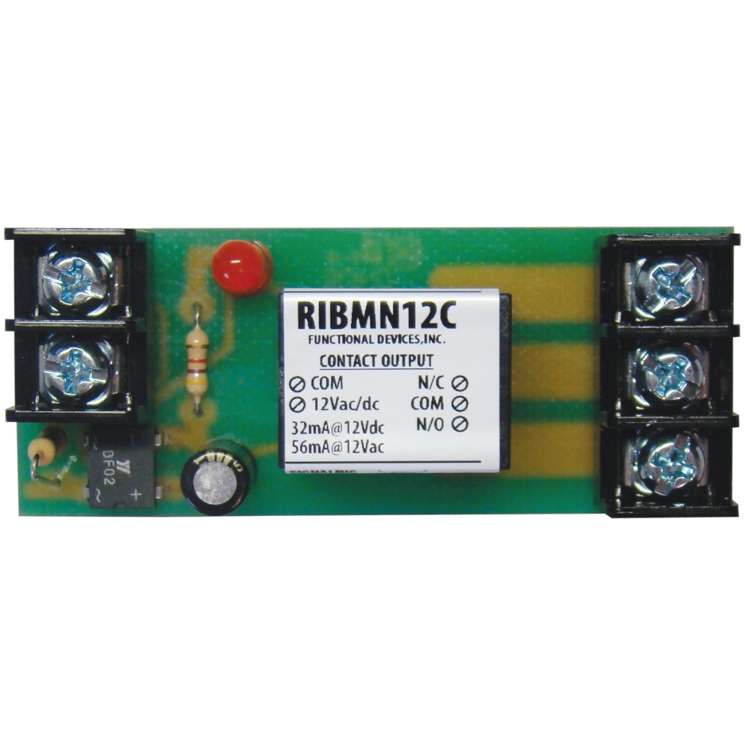 Functional Devices RIBMN12C Panel Relay 2.75in 15A SPDT 12VAC/DC