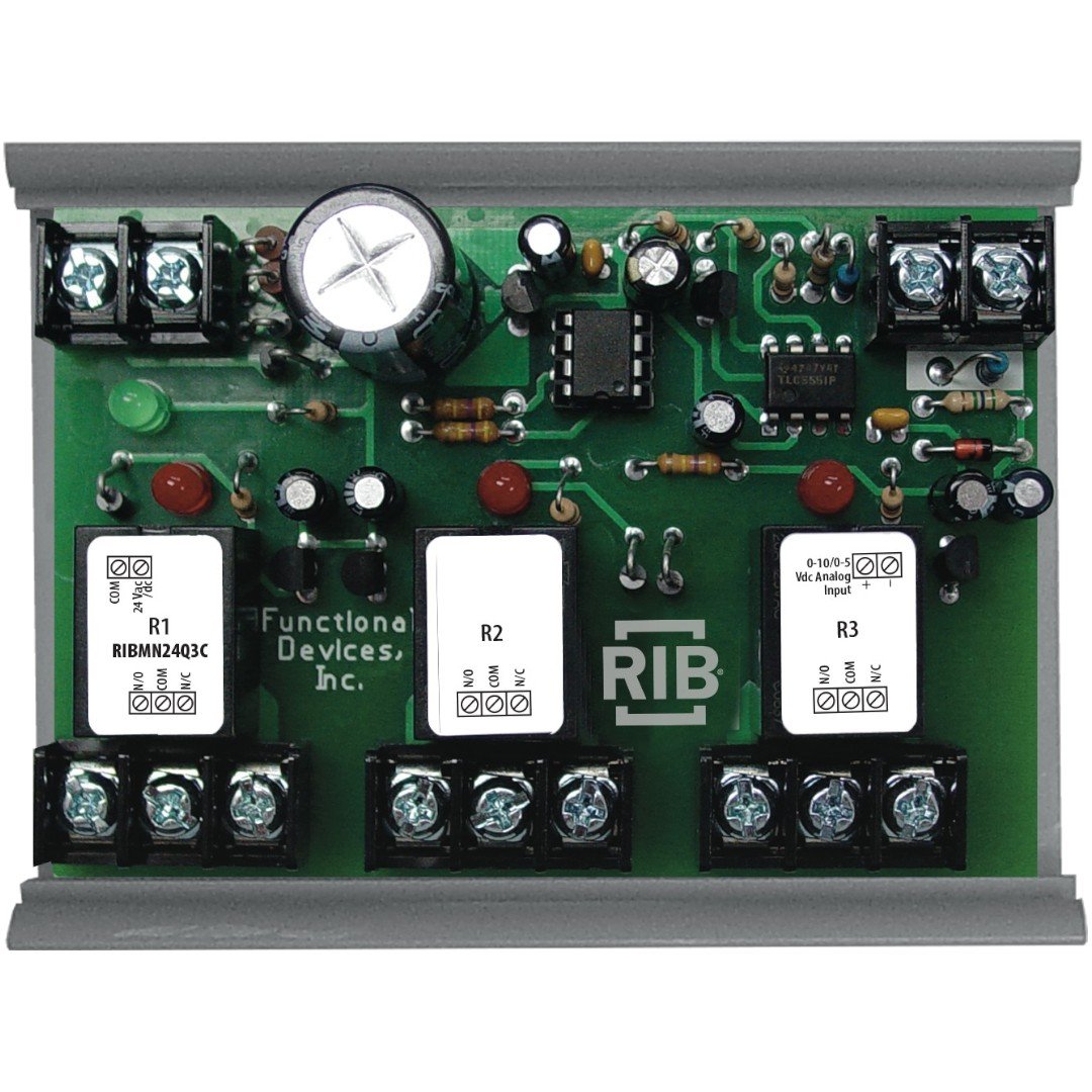 Functional Devices RIBMN24Q3C-P2 Panel Expander 2.75in 3 x SPDT, 0-5V, MT212-4