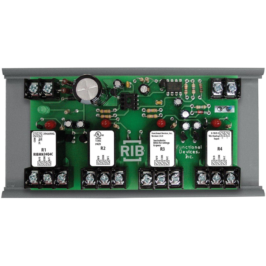 Functional Devices RIBMN24Q4C Panel Expander 2.75in 4 x SPDT, 0-5V, MT212-6