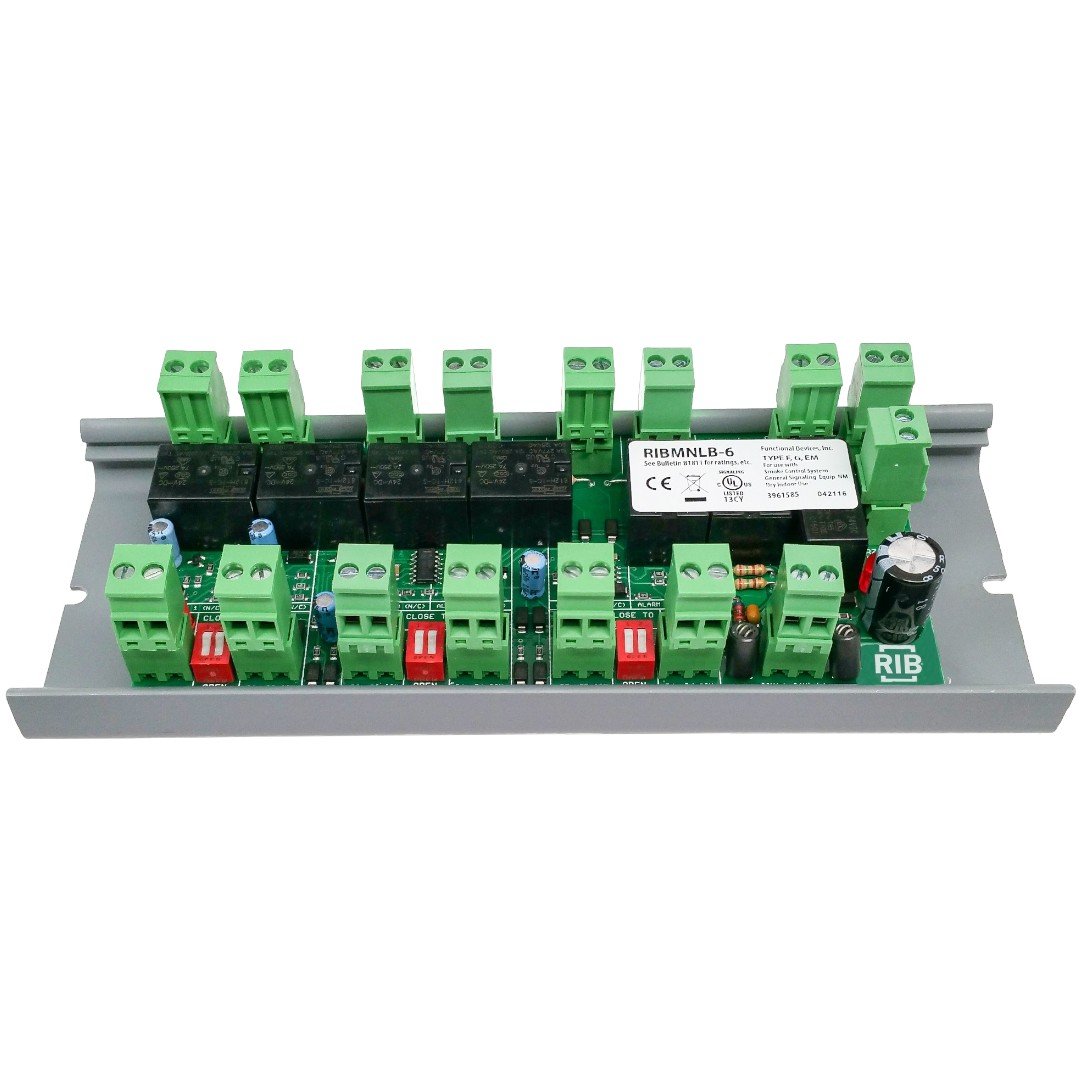Functional Devices RIBMNLB-6 AHU Alarm Logic, 6 In N/C, 24V, 2.75in Track