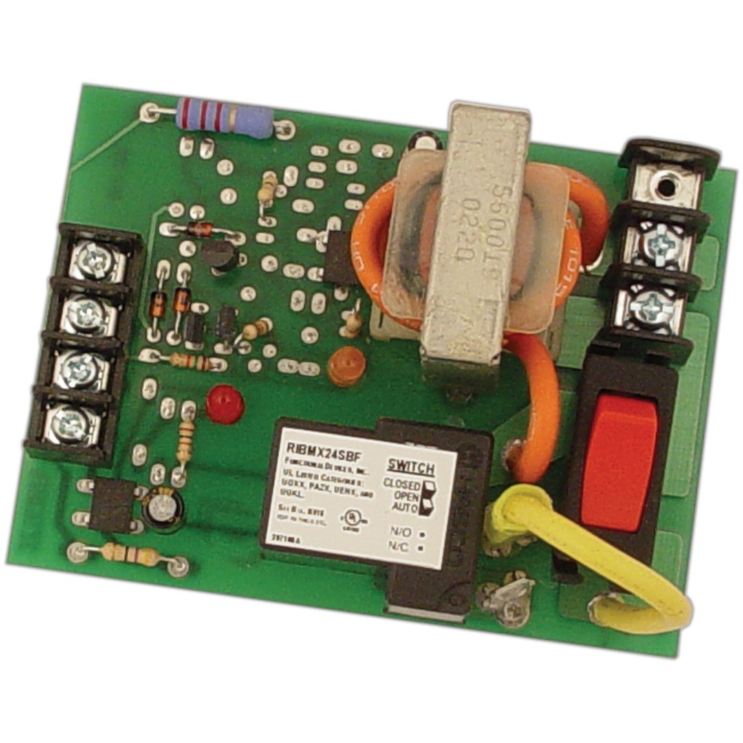 Functional Devices RIBMX24SBF Panel Relay 4in 20A SPST, Ovrd, Fixed AC Sensor
