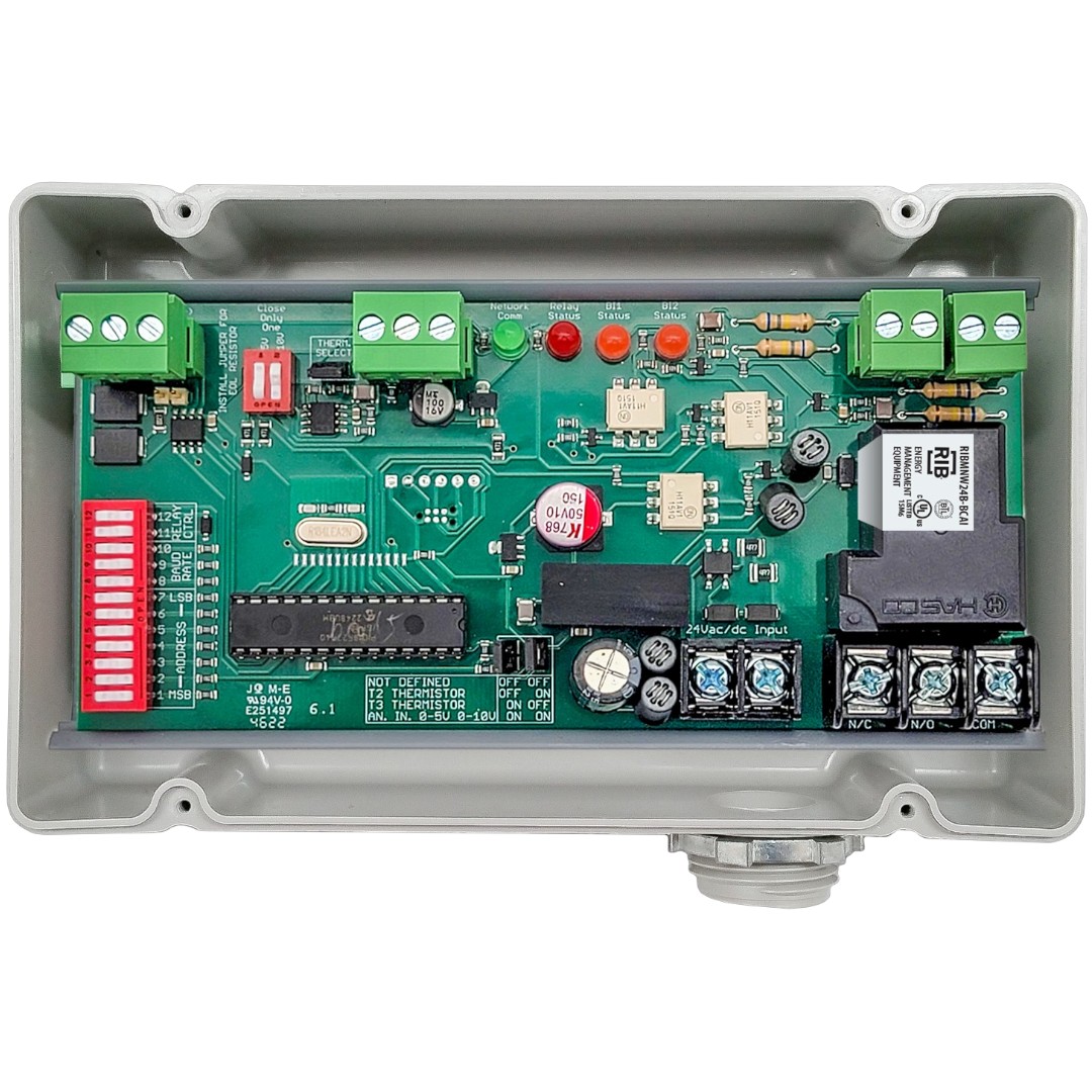 Functional Devices RIBTW24B-MBAI Modbus Relay 20A 24V, Analog In, Hi-Low Sep