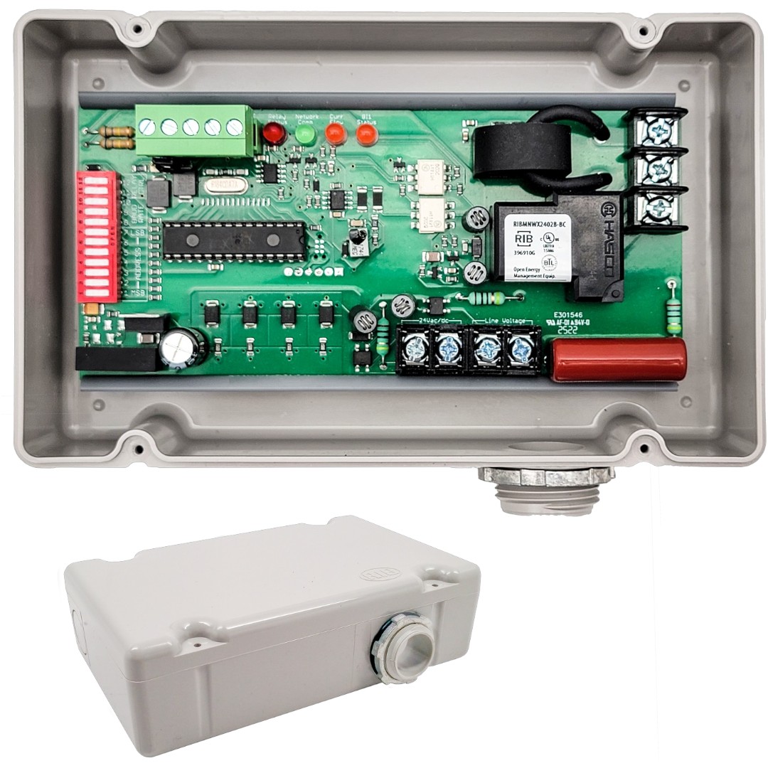 Functional Devices RIBTWX2401B-BC-N4-GY BacNet Relay 20A 24/120V, NEMA4, Grey Lid
