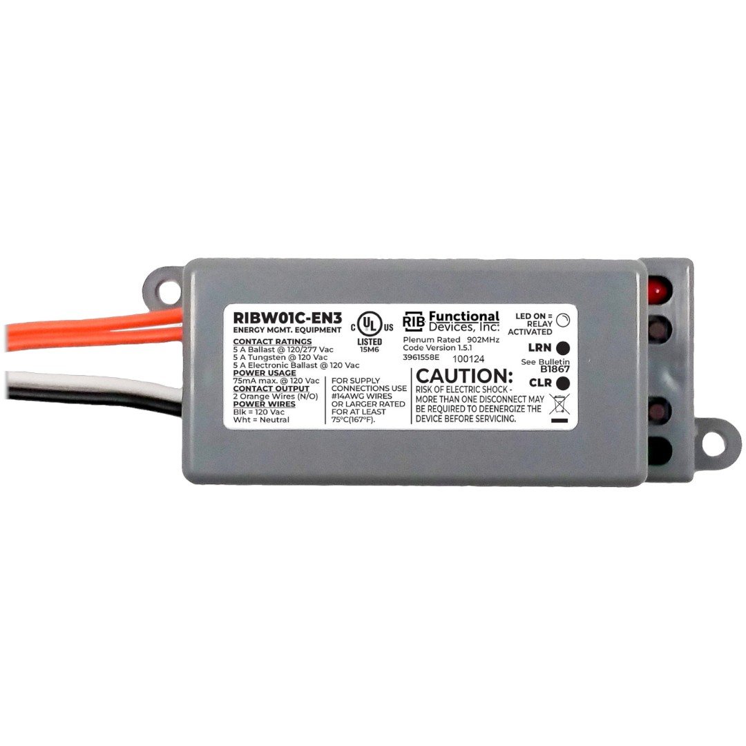 Functional Devices RIBW01C-EN3 EnOcean Relay 5A 120VAC, Wireless