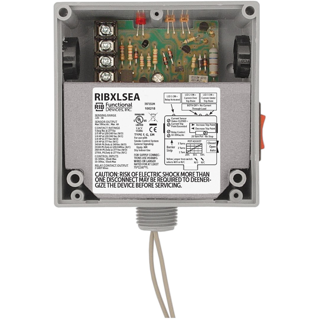 Functional Devices RIBXLSEA Relay 5A SPST 10-30V, Low AC, Ovrd