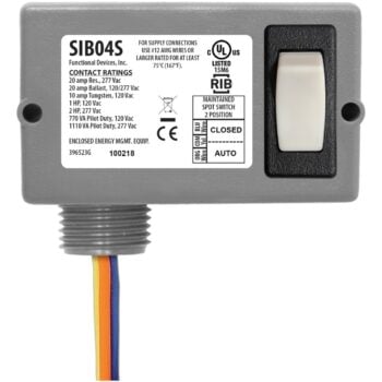 Functional Devices SIB04S Switch 20A, 2Pos Maintained, 3 Wire