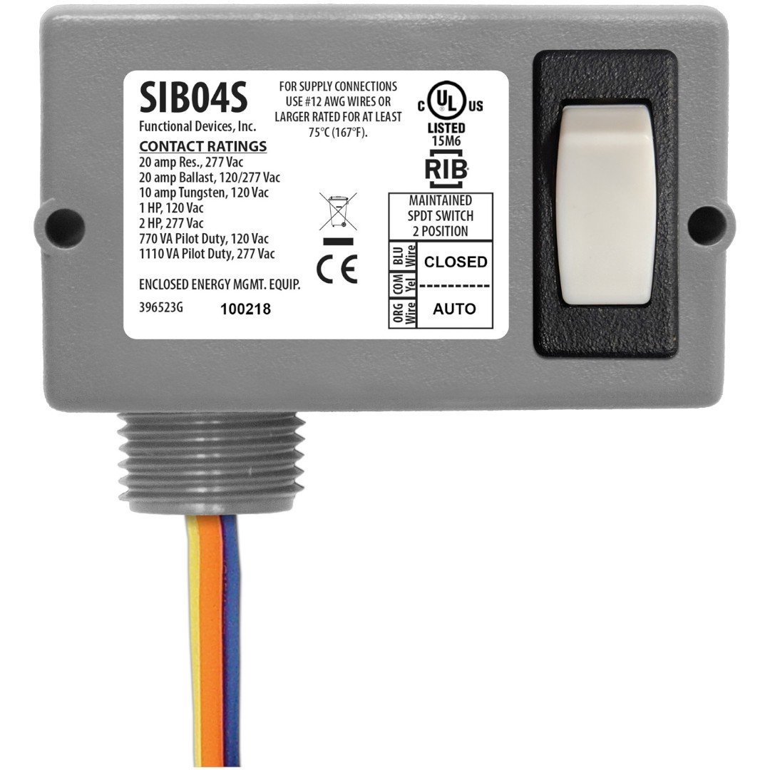 Functional Devices SIB04S Switch 20A, 2Pos Maintained, 3 Wire