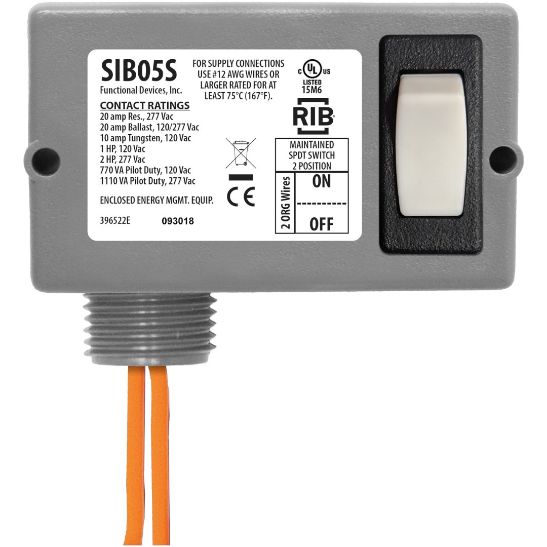 Functional Devices SIB05S Switch 20A, 2Pos Maintained, 2 Wire