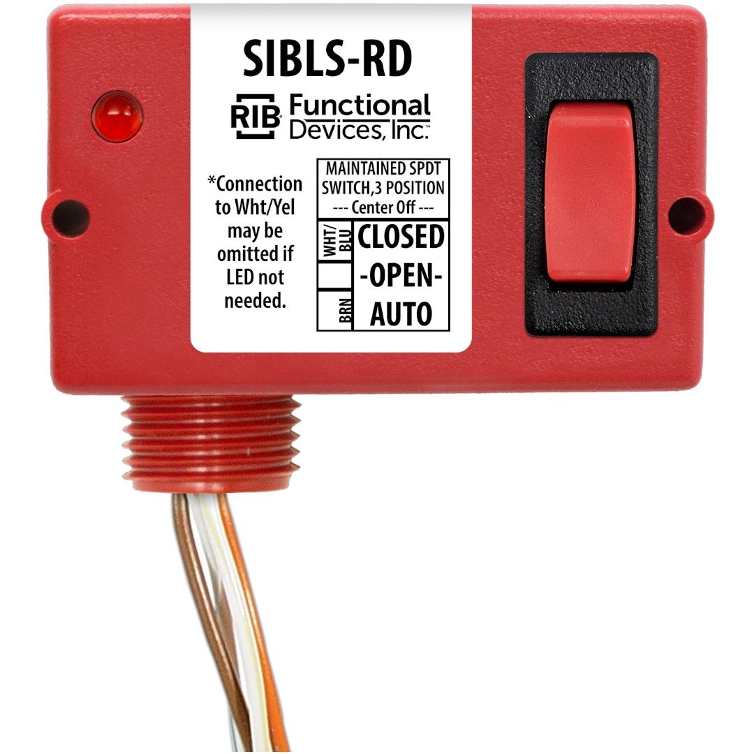 Functional Devices SIBLS-RD Switch 30V, 3Pos Maintained, LED, Red