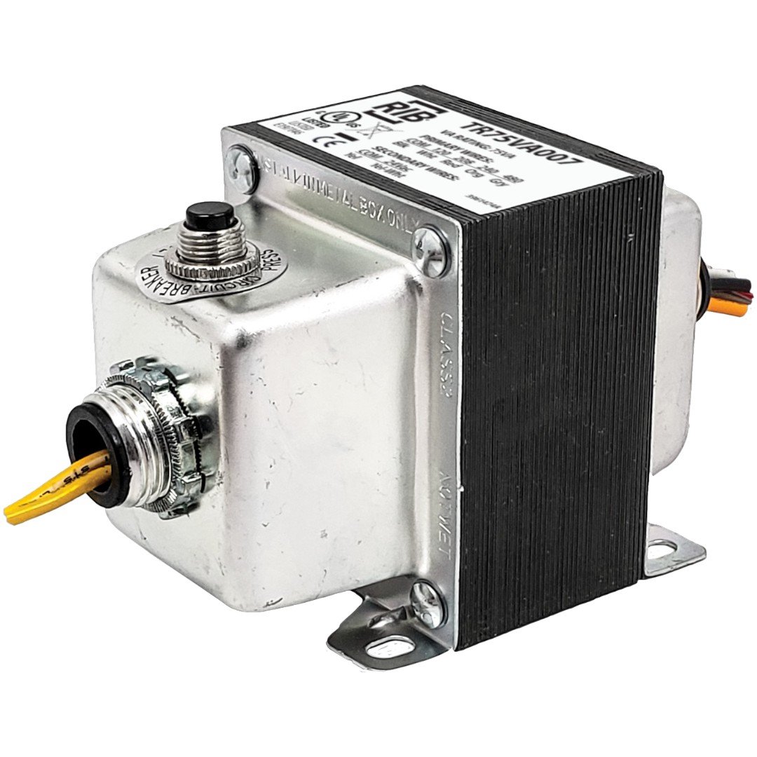 Functional Devices TR75VA007 Transformer 75VA, 120-480V, 2 Hub, CB
