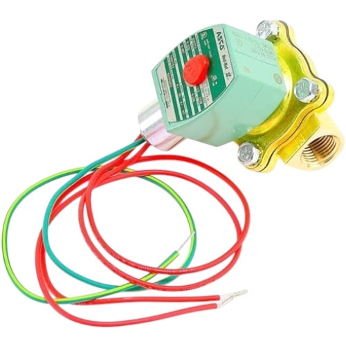 ASCO 8210G002 Solenoid Valve, 1/2", N.C., 12VDC, Brass, General Purpose