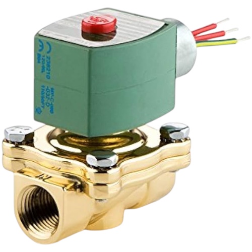 ASCO 8210G003 Solenoid Valve, 3/4", N.C., 24VDC, Brass, Oil, 5 PSI