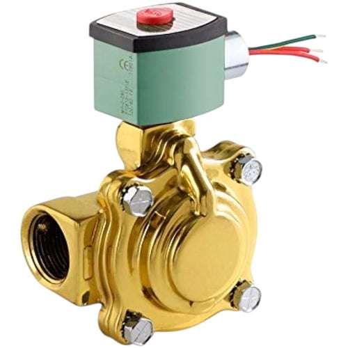 ASCO 8210G008 Solenoid Valve, 1-1/4", N.C., 120/60 110/50 Vac, Brass
