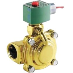 ASCO 8210G014LF Solenoid Valve, 2-Way N.O., 1", Brass, Pilot Operated, Lead-Free