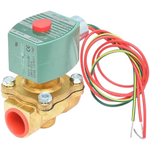 ASCO 8210G056 Solenoid Valve, 1-1/2", N.C., 24/60 Vac, Brass