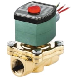 ASCO 8210G056 Solenoid Valve, 1-1/2", N.C., 120/60 Vac, Brass, Air/Water/Oil