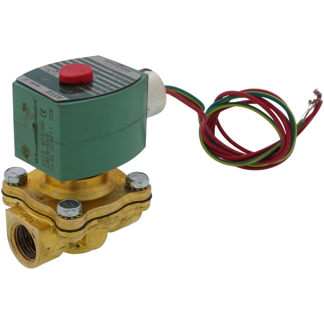 ASCO 8210G094LF Solenoid Valve, 1/2", N.C., 24/60 Vac, Lead Free, Air/Water/Oil
