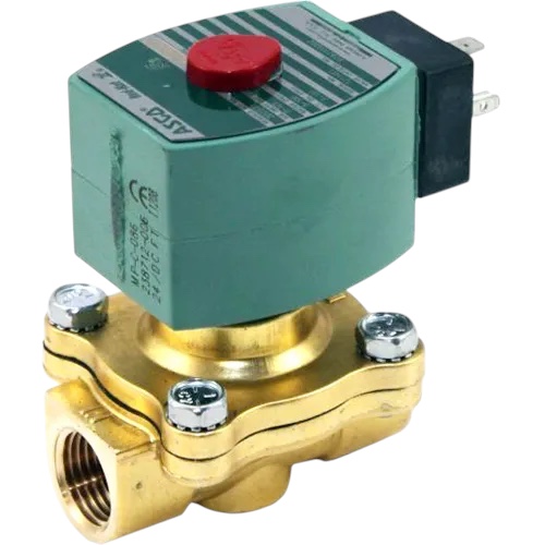 ASCO 8210G103 Solenoid Valve, 2-Way N.O., 2", Brass, 24/60 Vac, Max 180°F