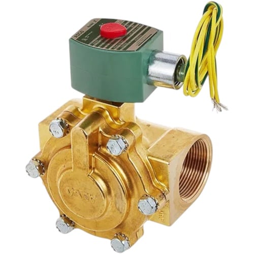 ASCO 8220G011 Solenoid Valve, 1-1/2", N.C., 120/60 110/50 Vac, Hot Water/Steam