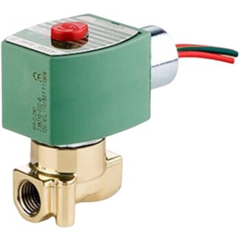 ASCO 8262H020 Solenoid Valve, 1/4", N.C., 120/60 110/50 Vac, Brass, Water/Oil